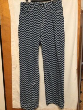 Ragged wave pattern punk festival jeans SZ 30